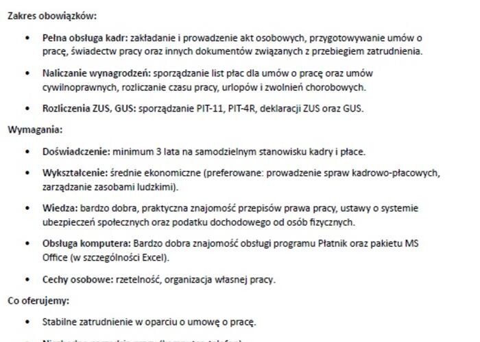 Grajewo ogłoszenia: Firma ZAKREM Sp. z o.o. w Grajewie ogłasza rekrutację na...